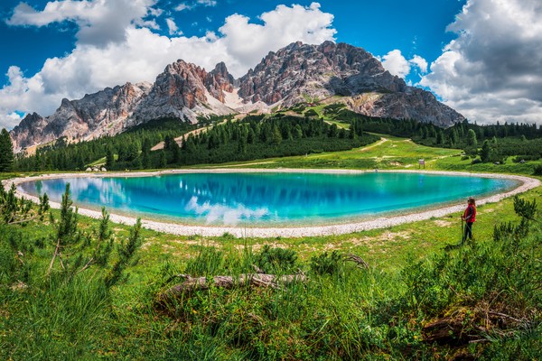 Tengerszem Dolomitok Olaszország | Vászonkép Nyomda